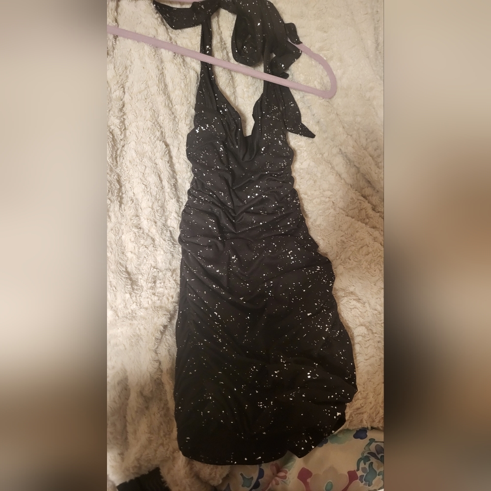 Lucy in the Sky Black Sparkly Dress XXS